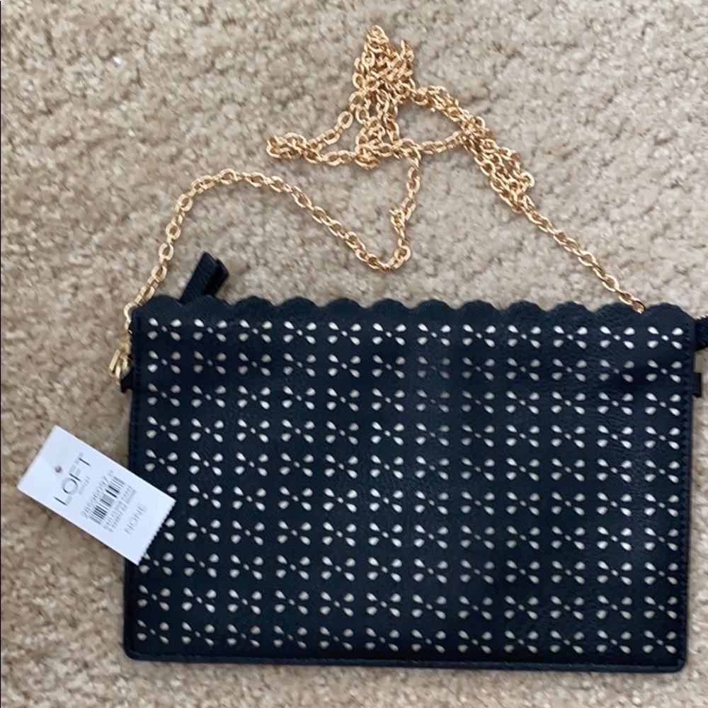 Purse with gold chain